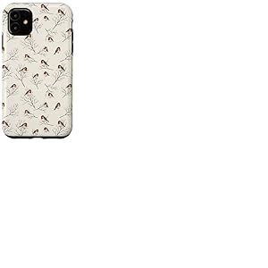 Vintage Redbreast Branches d'hiver Nues Coque pour iPhone 11