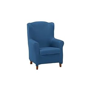 ECOMMERC3 | Housse de Fauteuil à Oreilles Duplex matelassée et Ultra-ajustée - Housse de Fauteuil à Oreilles Duplex Extensible, Couleur Bleu Ciel - 100% fabriquée en Espagne