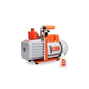 VEVOR Pompe à Vide rotative à palettes 141 L/Min, Pompe à Vide de climatisation à 2 étages,250 W, 6,35 mm et 9,5 mm SAE mâle,12,7 mm Acme mâle entrée, pour réparation CVC, Entretien de réfrigération