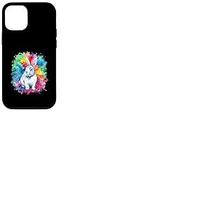 Lapin mignon sur un fond coloré Coque pour iPhone 12/12 Pro