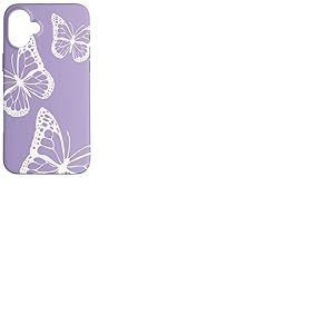 Violet Rose Papillon Lavande Papillon Lilas Monarque Coque pour iPhone 16 Plus