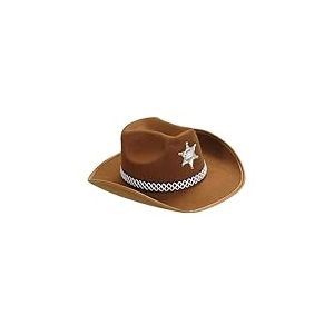 W WIDMANN MILANO Party Fashion - Chapeau de cowboy avec bandeau et étoile, rodéo, ranger, shérif, accessoire pour déguisements de carnaval