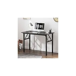 SogesHome Bureau d'Ordinateur Compact Petite Table Pliante 100 x 60 x 75 cm Postes de Travail Informatiques pour Bureau/Maison, Table d'&eacute;criture/&agrave; D&icirc;ner