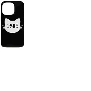 Chat né en 1985 Ans Anniversaire Maman de chat Papa de chat Coque pour iPhone 13 Pro