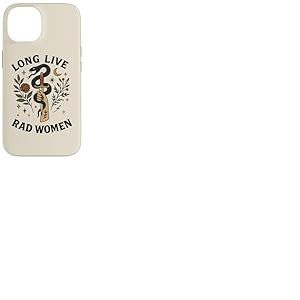 Long Live Rad Femme Serpent Dague Lune Floral Coque pour iPhone 14