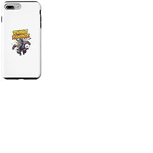 Rhino Rampage Rhinoc&eacute;ros dr&ocirc;le de Dessin anim&eacute; | Personnage Coque pour iPhone 7 Plus/8 Plus