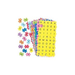 Baker Ross AT995 Autocollants puzzles alphabet en mousse - Loisirs créatifs pour enfants (paquet de 400)