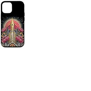 Stylo-Plume Art d&eacute;co avec Ornement Floral r&eacute;tro Vintage Coque pour iPhone 12/12 Pro