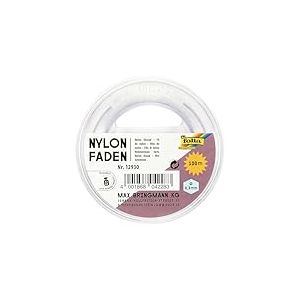 folia 12930 - Fil de nylon sur bobine, transparent, env 0,3 mm x 100 m, capacité de charge 2,5 kg, fil à peine visible, idéal pour mobiles, bijoux, décoration