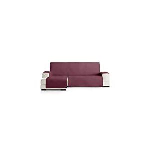 Eysa Oslo Housse, Microfiber, C/8 burdeaux-Gris, Chaise Longue 240 cm. Adapté aux canapés de 250 à 300 cm