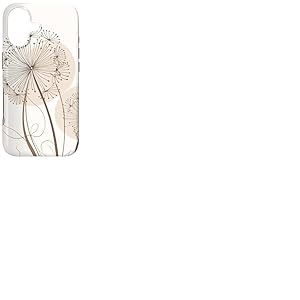 Fleur de Pissenlit Marron Pastel Minimaliste Pissenlit Coque pour iPhone 17