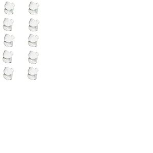 cyclingcolors 10x taquet &eacute;tag&egrave;re plastique plaquette verre glace 4mm 5mm 6mm blanc support tenon meuble (6.5mm)