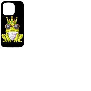 Grenouille Royale avec Couronne Et Lunettes De Soleil Roi Coque pour iPhone 15 Pro
