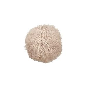 SARO LIFESTYLE Oreiller 100% Laine d'agneau de Mongolie avec Rembourrage en Polyester, 33 cm, hu&icirc;tre