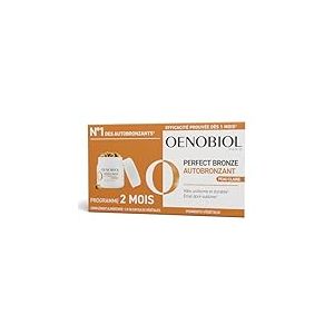 Oenobiol Autobronzant Peau Claire Perfect Bronze - Efficace D&egrave;s Le 1er mois sans soleil - Concentration de 5 pigments 100% d'origine v&eacute;g&eacute;tale - Compl&eacute;ment Alimentaire 2X30 Capsules - Programme 2 Mois