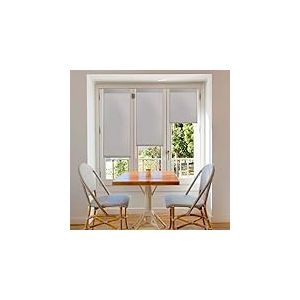 Blindecor Aure | Store enrouleur Easyfix translucide uni - Gris argent, 140 x 180 cm (largeur x hauteur) | Taille du tissu 137 x 175 cm | Stores de fen&ecirc;tre sans outil