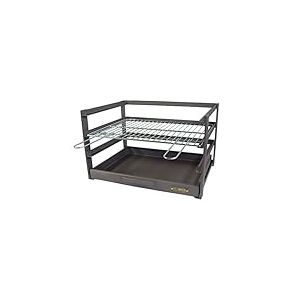 IMEX El Zorro 71472.0 tiroir Barbecue avec grille zinguée, noir, 57 x 41 x 35 cm
