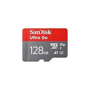 SanDisk 128 Go Ultra Go microSDXC, Carte Micro SD + Adaptateur SD (pour Android Smartphone et Tablette, Video Full HDD, jusqu'&agrave; 150 Mo/s, UHS-I, La Performance A1, V10, Class 10, U1) pour Amazon