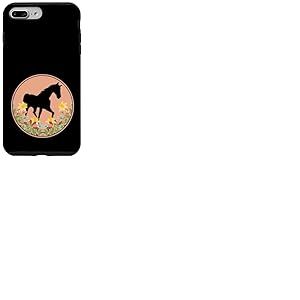 Cheval – Fermier Cowgirl Rodéo Floral Fleur Coque pour iPhone 7 Plus/8 Plus
