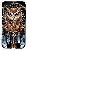 Attrape-r&ecirc;ves Hibou Indien Plume tribale Arts Coque pour iPhone SE (2020) / 7/8