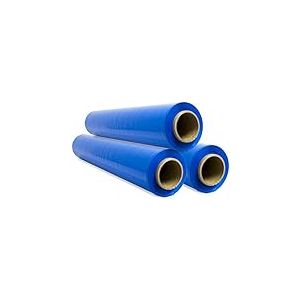 Film &eacute;tirable d'emballage, film plastique bleu pour l'emballage, rouleau de protection en plastique pour l'exp&eacute;dition, rouleau de 50 cm et jusqu'&agrave; 400 m &eacute;tirable - Ofituria (3 unit&eacute;)
