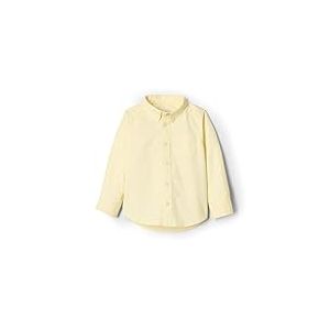 Amazon Essentials Chemise &agrave; col Bande Oxford Extensible pour b&eacute;b&eacute; gar&ccedil;on, Jaune Beurre, 4T