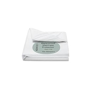 Coop Home Goods Housse de Protection Ultra Luxueuse en Viscose dérivée de Bambou – Surmatelas rafraîchissant, imperméable et hypoallergénique pour lit Double, Blanc