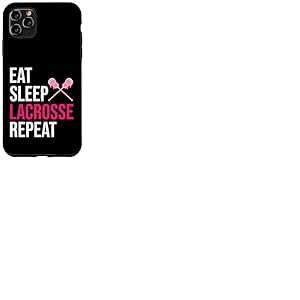 Eat Sleep Lacrosse Repeat Lacrosse Coque pour iPhone 11 Pro Max