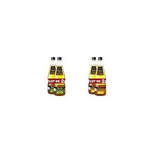 Maille Sauce Vinaigrette Basilic, Saveurs "faits maison" 1l - Lot de 2 & Sauce Vinaigrette Agrumes, Vinaigre de Vin Blanc, Jus de Citron, Mandarine et Zeste de Citron 1L - Lot de 2