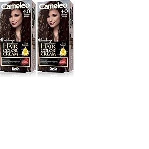 Delia - Cameleo Omega+ - Farba do wĹosĂlw permanentna 4.0 Medium Brown (Lot de 2)