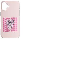 Echo Tech Technicienne en échocardiographie Fille Coquette Bow Rose Coque pour iPhone 16 Plus