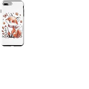 Renard d'automne Mignon Animal des Bois Amour &OElig;uvre Caf&eacute; Coque pour iPhone 7 Plus/8 Plus