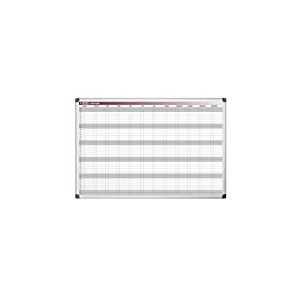 Bi-Office Maya Planning annuel magnétique 52 semaines, effaçable à sec, avec marqueurs et aimants, tableau de planification, tableau de planification, 90 x 60 cm