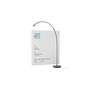 Lightbox LED Lampadaire à arc | 1,7 m de hauteur | Lampadaire avec interrupteur de tête, dimmable (CCT) | Lampe LED (1440 lm, 18 W) | Lampadaire également utilisé comme lampe de chambre, de bureau et