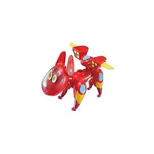 Petronix Defenders EU820210 - Transformer Pup-E Modo Max, Figurine de Jeu pour Enfants d'environ 12 cm, Chien Robot Transformable avec Ailes Pliantes, Red C