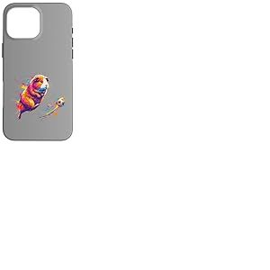 Joueur de Football Cochon d'Inde Art &eacute;claboussures de Peinture Coque pour iPhone 16 Pro Max