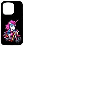 Licorne Motard/Moto Licorne Coque pour iPhone 15 Pro