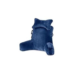 SLIGUY Coussin de Lecture pour lit avec Rouleau de Nuque Amovible et Bras de Soutien Plus élevé pour s'asseoir dans Le lit, Le canapé ou Le Dossier au Sol, Coussin de Lecture pour Adulte pour