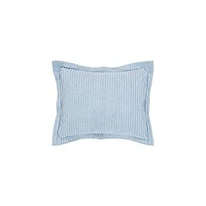Better Trends - Collection Jullian - Taie d’Oreiller au Format Standard Ultra Douce et légère en 100% Coton touffeté, Lavable en Machine, Passe au sèche-Linge, Motif à Rayures, Bleu