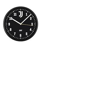 Seven Horloge Murale Juventus &agrave; Quartz avec Mouvement continu, Produit Officiel, Football, id&eacute;e Cadeau pour Enfants et Adultes
