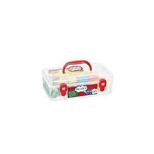 Plasticine Boîte à outils Toolz Tool Box, Multicolore, 7 couleurs de Plasticine, 5 emporte-pièces formés, 1 outil de modelage, 1 rouleau, pour enfants de 5 ans et plus