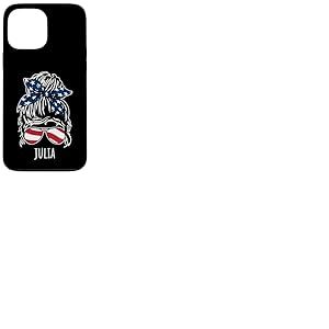 Alice Chignon cheveux désordonnés avec lunettes de soleil ruban USA Coque pour iPhone 13 Pro Max