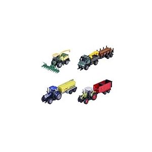 Majorette Voiture de Ferme (1 mod&egrave;le de Voiture) - Jouet de Ferme en m&eacute;tal avec remorque, Roue Libre et pi&egrave;ces Mobiles - Choix al&eacute;atoire de 4 Voitures Jouets pour Enfants &agrave; partir de 3 Ans - 9-13 cm