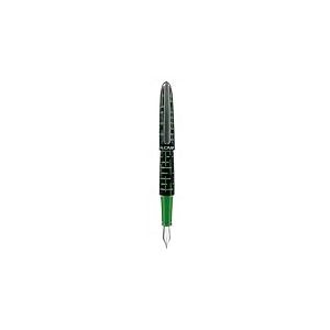 DIPLOMAT ELOX Stylo-plume M/fait &agrave; la main/avec coffret cadeau/stylo-plume, stylo plume Fontain, couleur : noir/vert, 1 pi&egrave;ce (1 pi&egrave;ce)