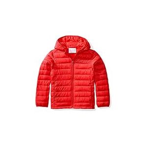 Amazon Essentials , Blouson À Capuche Garçon, Rouge (strong red), Small