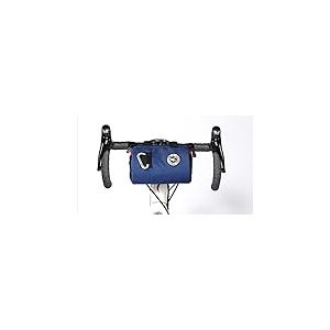ULAC COURSIER Neo Porter Sac d'alimentation de vélo pour guidon, avec œillet avant pour accueillir les lumières, les lunettes de soleil et une bandoulière pour un transport facile (bleu marine/orange)