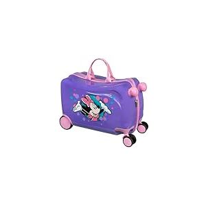 Undercover Minnie Mouse Ride-on Trolley, Purple, Hard Shell Trolley with Swivel castors
