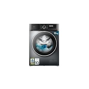 Cecotec Lave-linge 12Kg Chargement Frontal Bolero DressCode 12500 Inverter Steel. Finition Acier, Inverter Plus, SteamMax, 16 programmes, Nettoyage à la vapeur, DelayStart, Écran De Contrôle Total