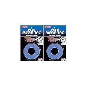 Tourna Blister DE 3 sur Grip Mega TAC Padel Bleu (Lot de 2)
