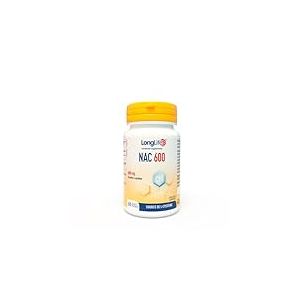 LongLife® NAC 600 mg | Précurseur du glutathion | Haute concentration | NAC N-acétyl-cystéine | Défenses immunitaires adultes | 60 gélules d’origine végétale | Végan et sans gluten